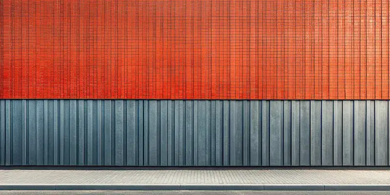 Modern Zaun aus Polen