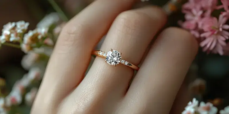 Pierścionek zaręczynowy na której ręce